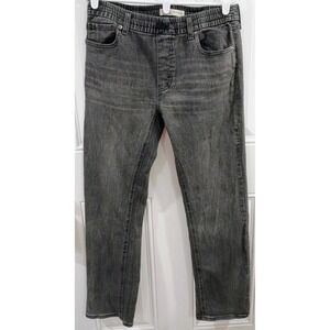 Signature Levi Strauss Athletic Gray Denim Jeans Men's Drawstring 5-Pocket